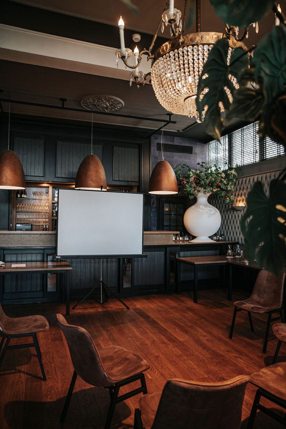Zaal voor het eindejaarsoverleg